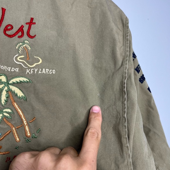 Vintage 90s Polo by Ralph Lauren Embroidered Key West Military Bomber Jacket R - Picture 10 of 12